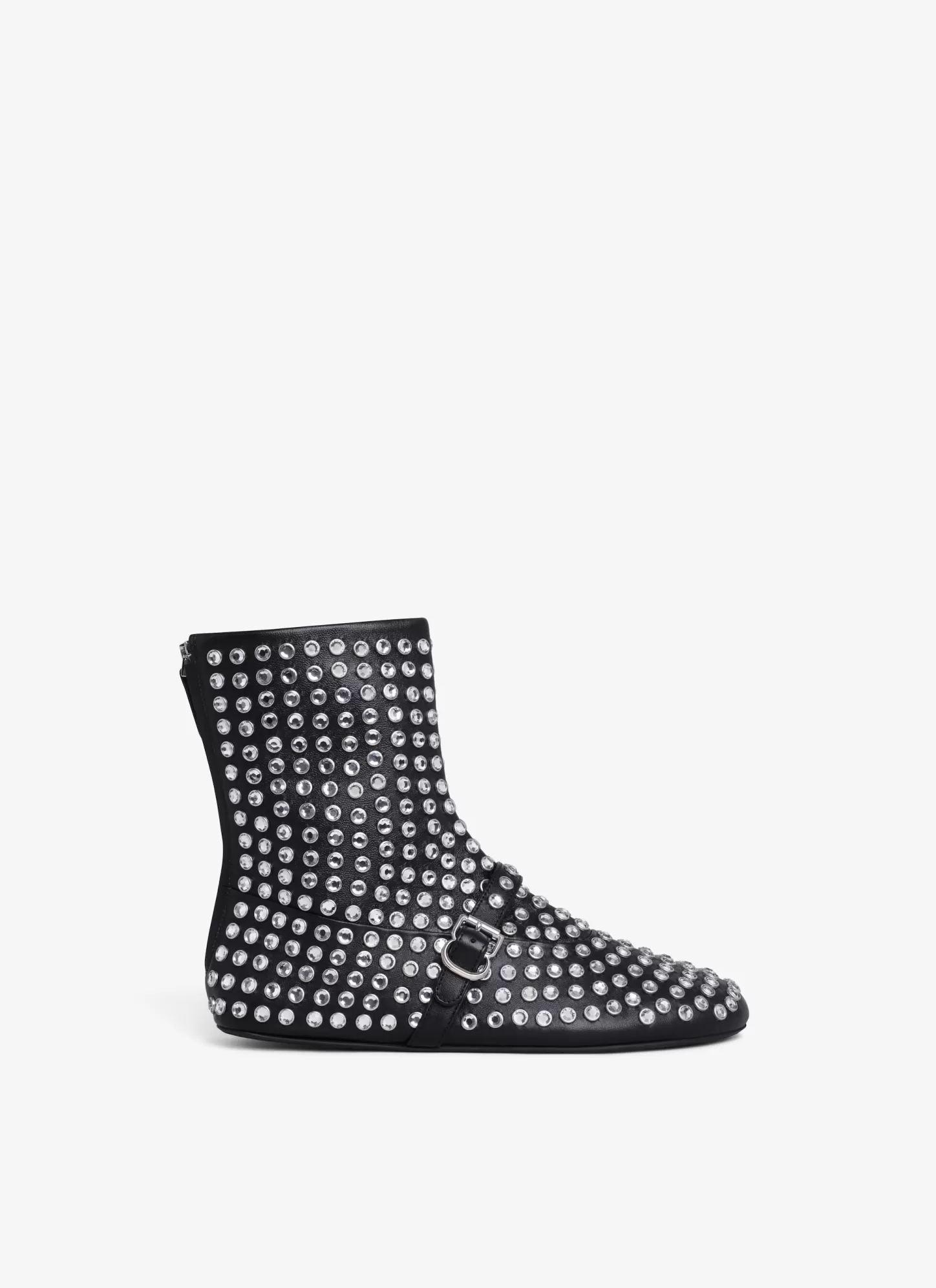 Alaïa Chaussures Plates | Bottes Et Bottines | BALLERINES HAUTES EN CUIR À STRASS