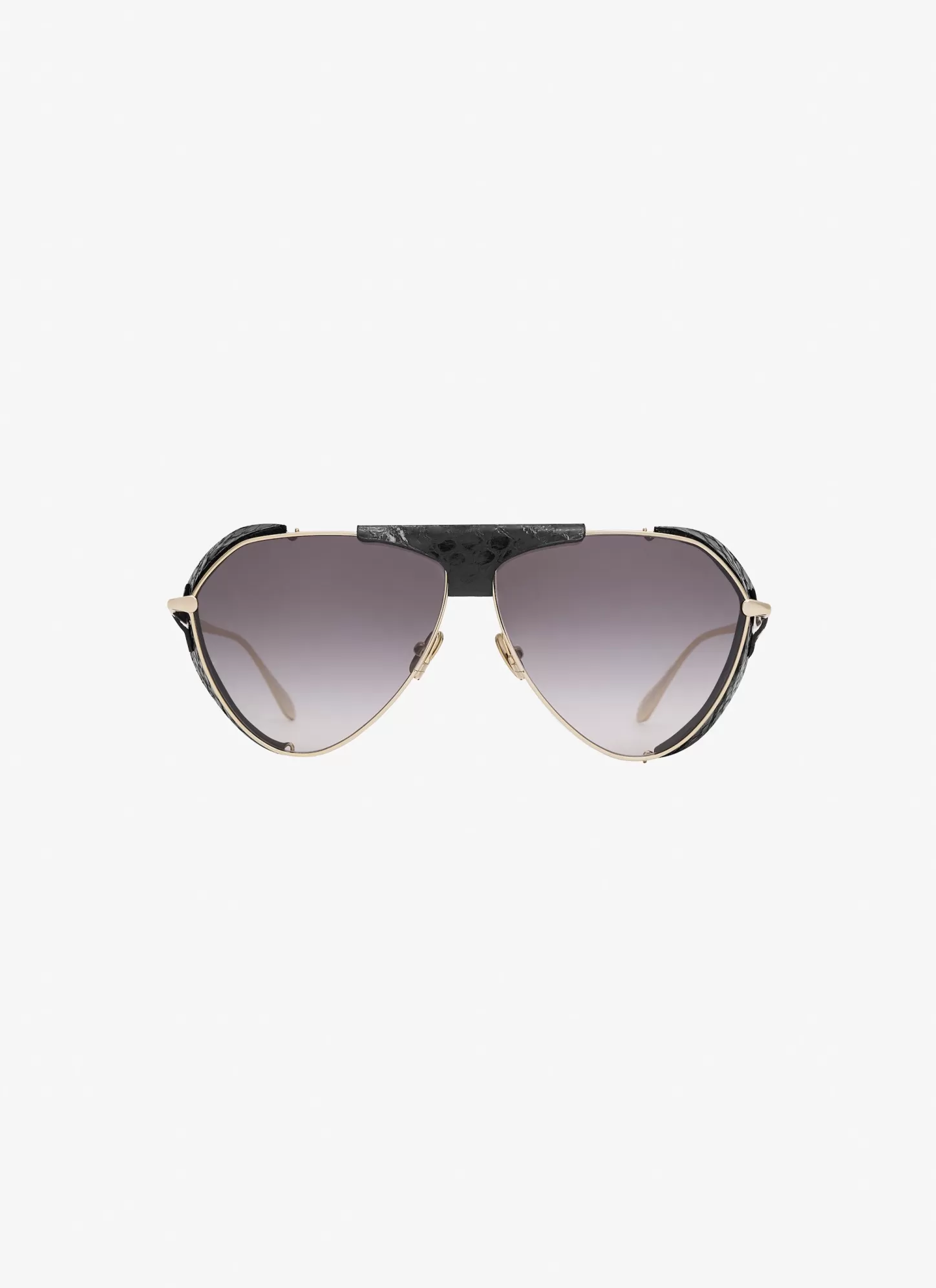 Alaïa Lunettes De Soleil | Lunettes De Soleil Aviateur En Métal Et Cuir Ayers