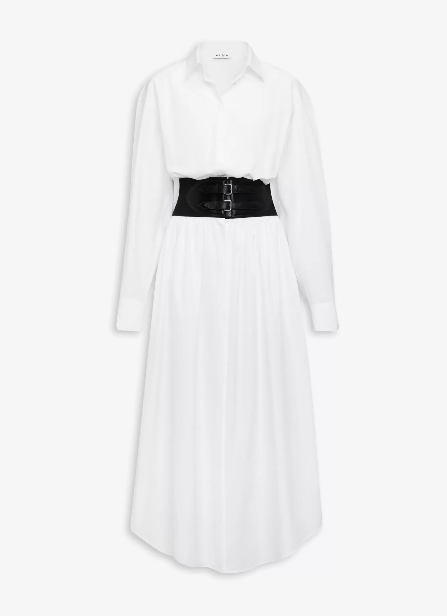 Alaïa Robes | ROBE CHEMISE CEINTURE EN POPELINE DE COTON