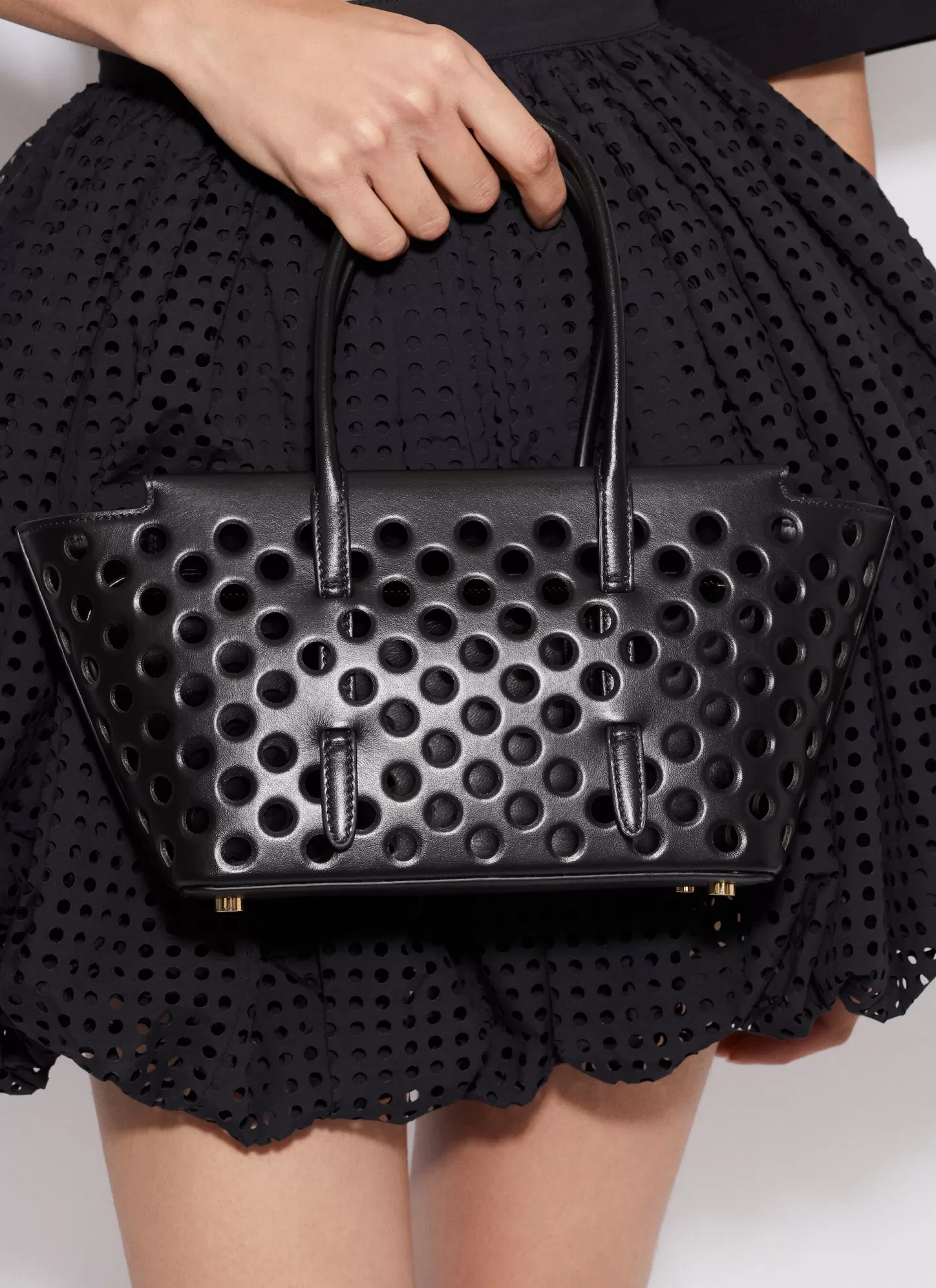 Alaïa Mini Sacs | Sacs À Main | SAC NEO MINA 20 EN CUIR PERFORÉ