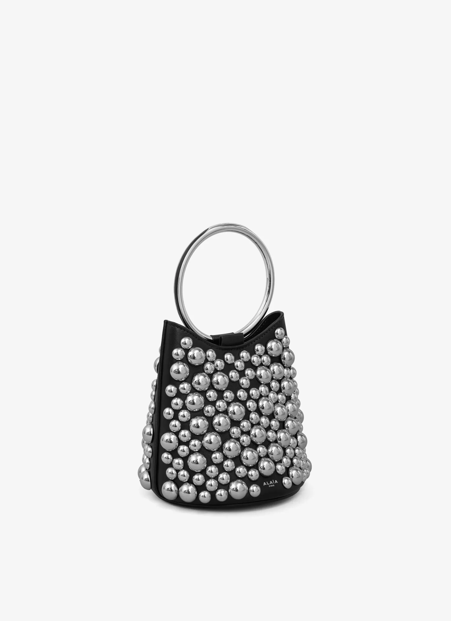 Alaïa Mini Sacs | Sacs À Main | SAC RING MINI BUCKET EN CUIR ET SPHÈRES