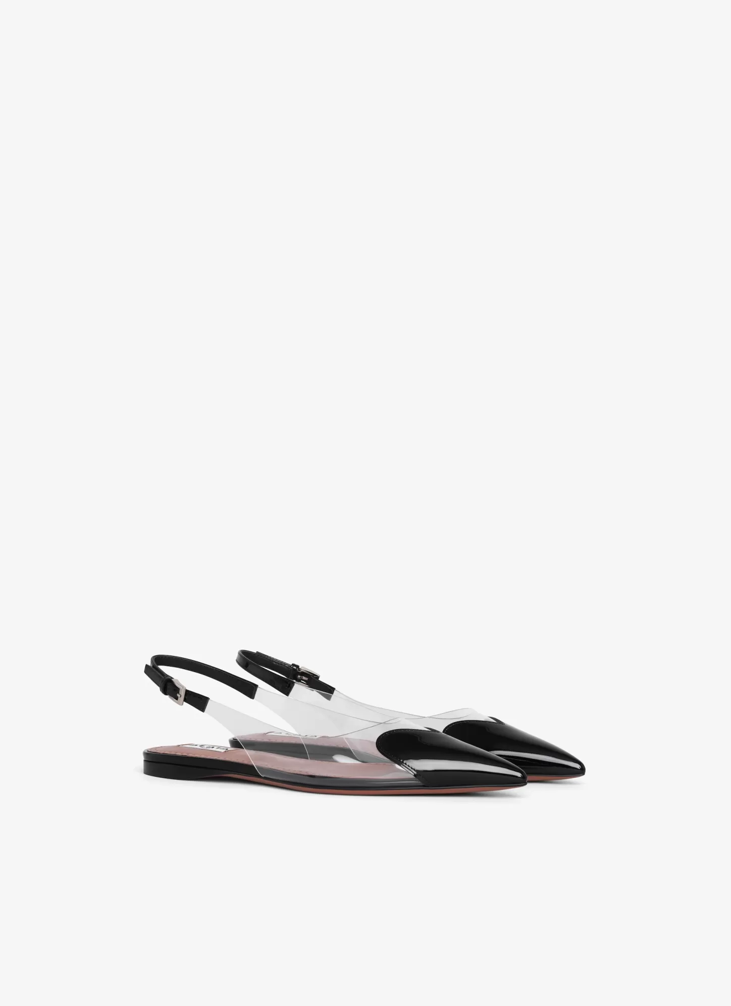 Alaïa Le Cœur | Chaussures Plates | SLINGBACKS PLATES LE CŒUR EN CUIR VERNI